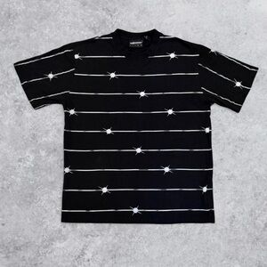 The Hundreds Limited Edition Y2K Black Tee with White Stripes